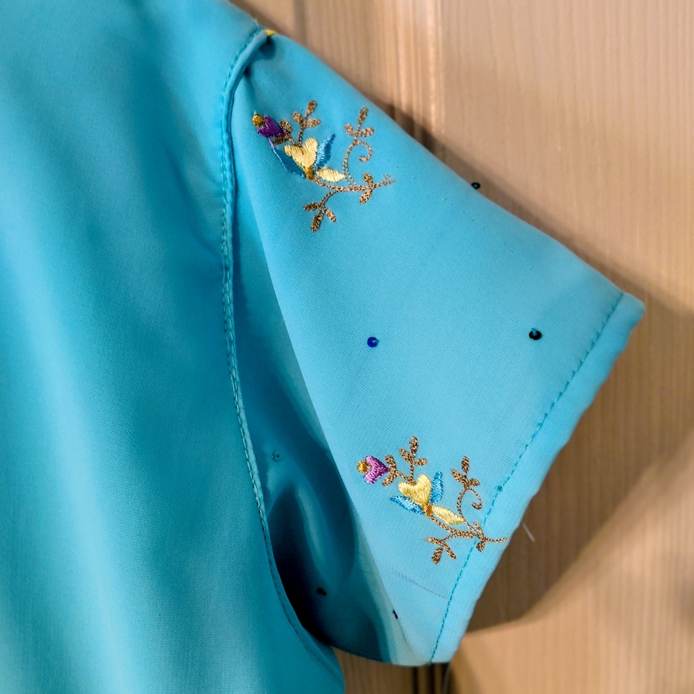 Salwar Kameez/Kurta set turquoise yellow XL - Picture 7 of 9